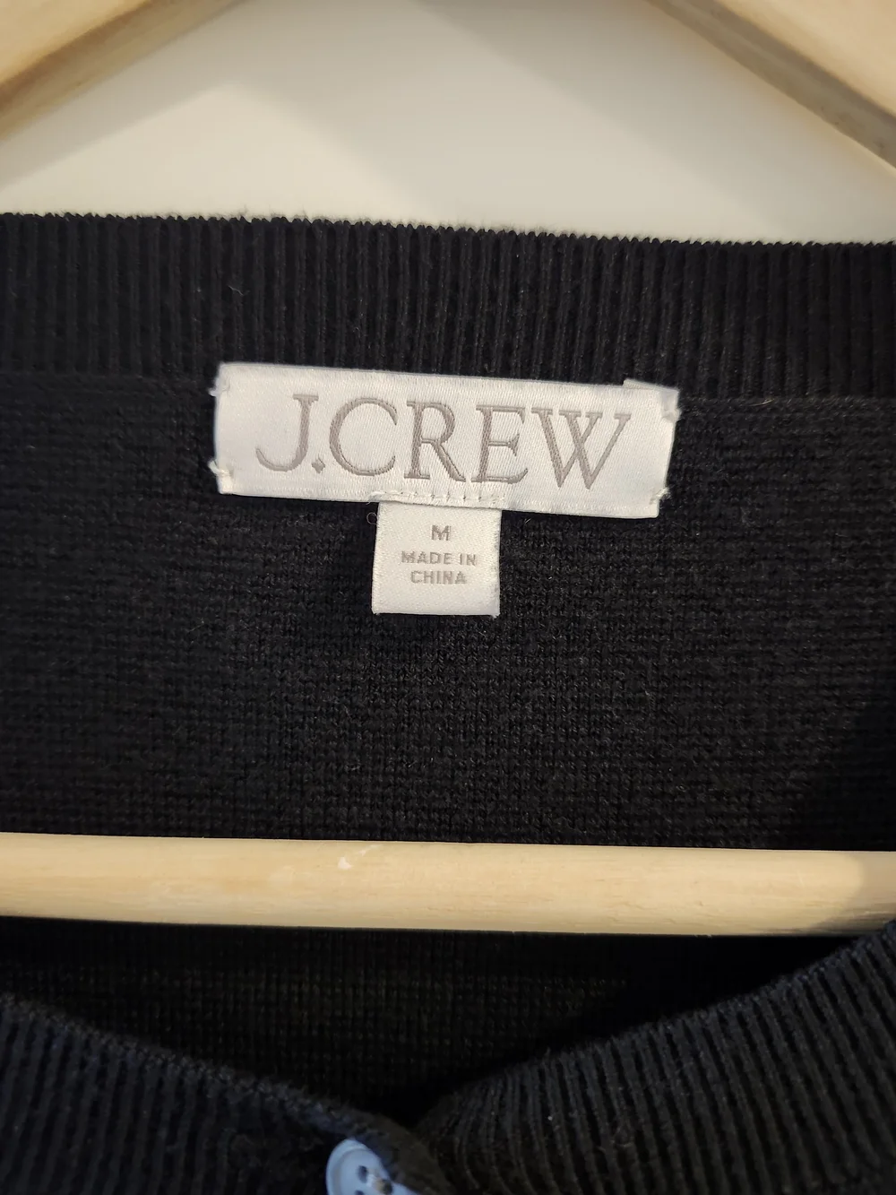 NWOT J.Crew Black TENCEL Lyocell Blend Cropped Crewneck Cardigan M